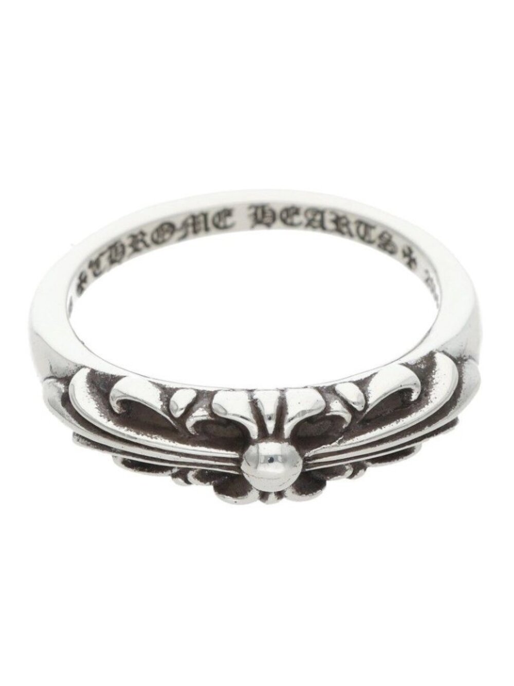 Chrome Hearts Baby Classic Floral Cross Silver Ring
